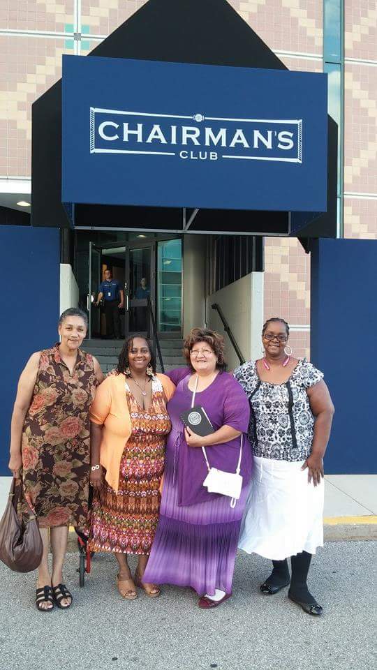 Donna Eady, and some of the R.I.C.H. Board Members, invited to lunch by the, Detroit Pistons Management